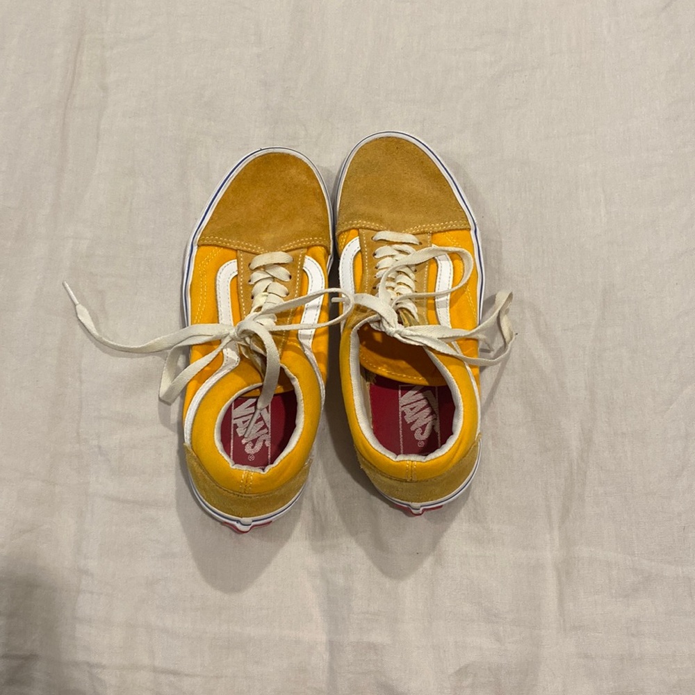 Yellow vans in size 8.5 for women.